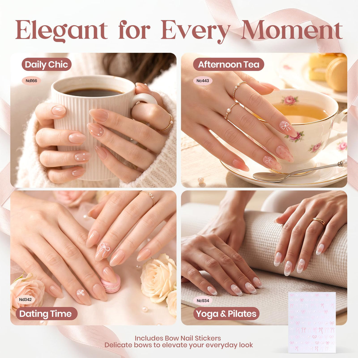 Beetles Fall Gel Nail Polish Set, 20 Colors Orange Yellow Brown