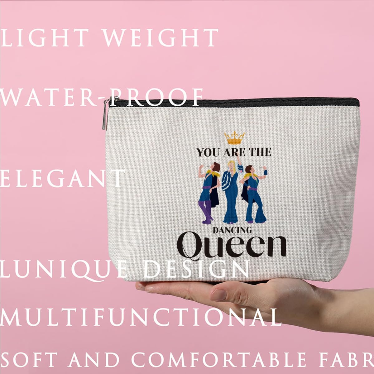 ZHAMEN Vintage Makeup Bag Weird Girls Cosmetic Bag for Women