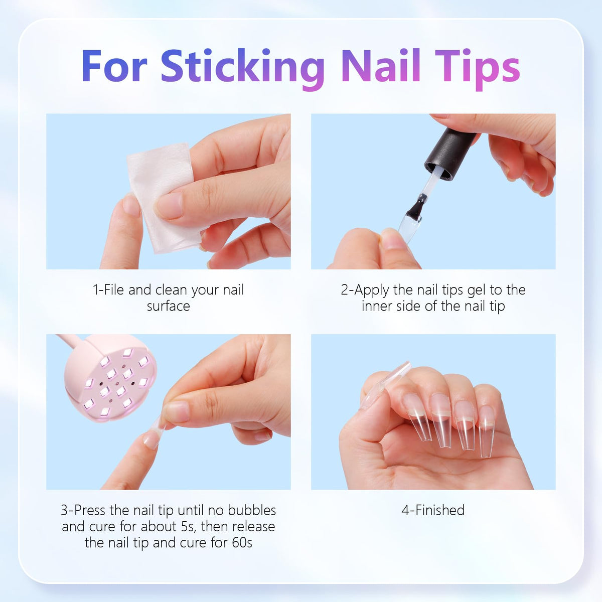 Makartt Flash Cure UV LED Nail Lamp for Gel-X Tips, Adjustable Gooseneck