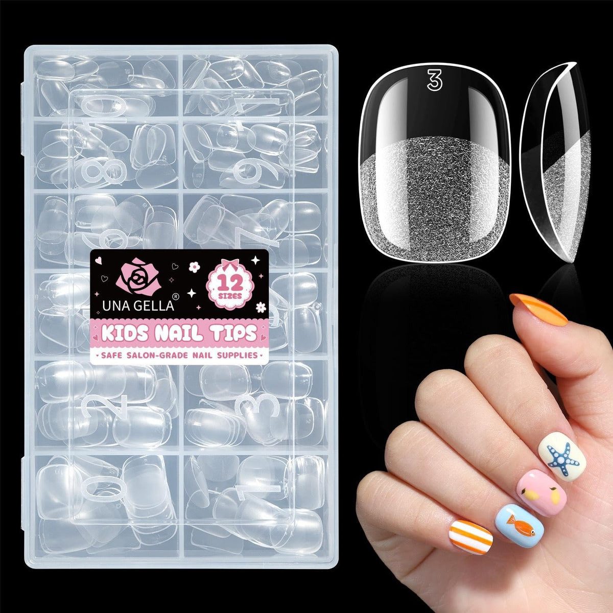 UNA GELLA Solid Nail Glue Super Strong for Press On Nails & Nail Tips 15g