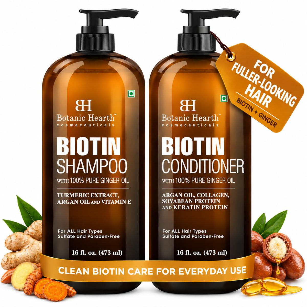 Botanic Hearth Tea Tree Shampoo And Conditioner Set - 16 Fl oz Each