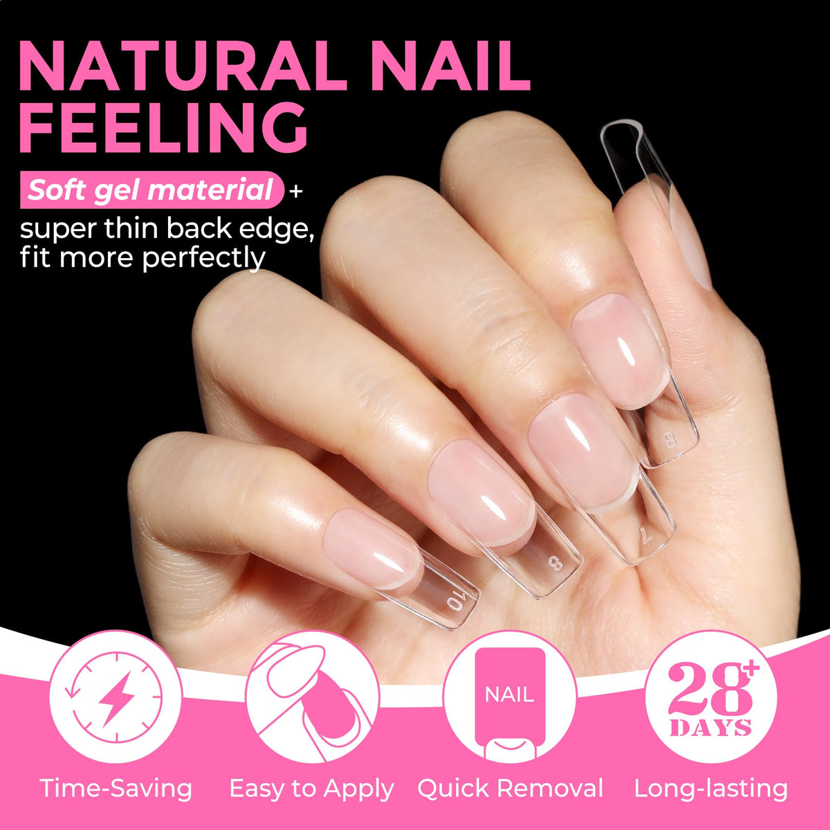 UNA GELLA Solid Nail Glue Super Strong for Press On Nails & Nail Tips 15g