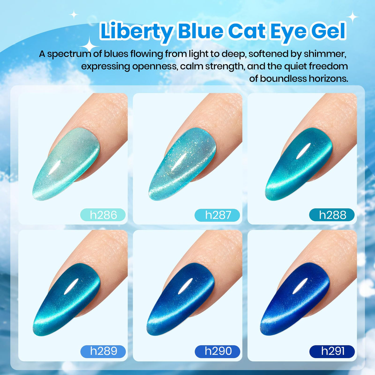 beetles Gel Polish Whispers of Love Jelly Gel Nail Polish Set, 6 Colors