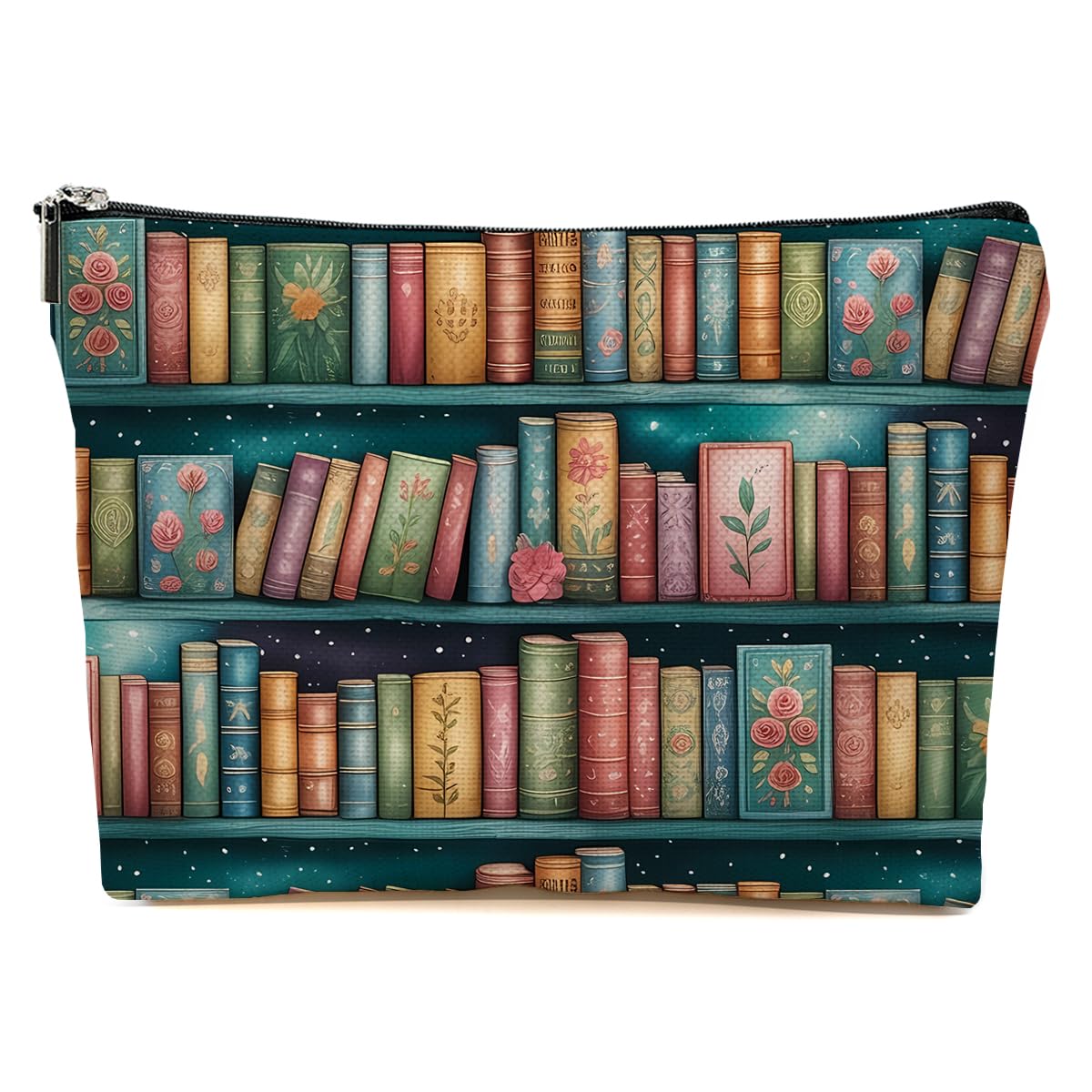 JIUWEIHU Goth Cat Makeup Bag, Funny Cat Cosmetic Bags Travel Organizer Bag