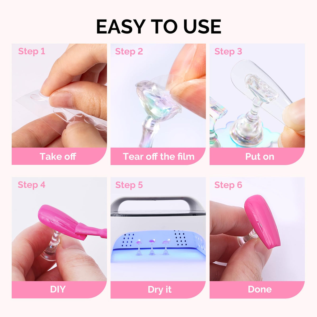 MelodySusie Nail Art Brushes Set, 6pcs Nail Art Design Pen Painting Tools