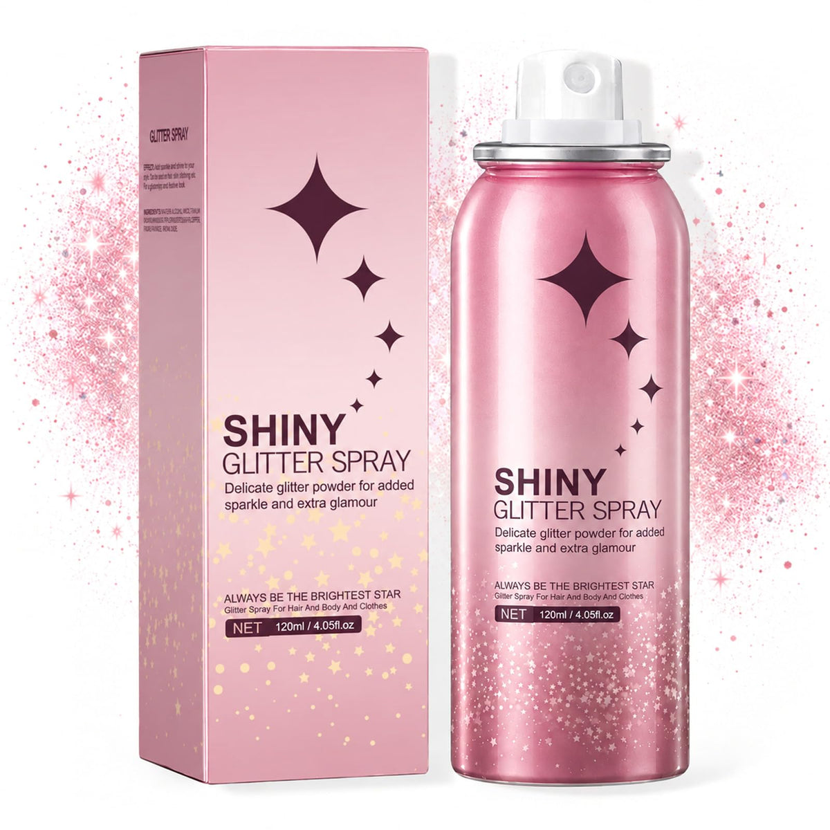 HANYWIL Body Glitter, Glitter Spray for Hair and Body, Spray, Hairspray Clothes, Long-Lasting Shimmer Suitable Stage, Festival Rave Makeup Prom 2.11 Fl Oz
