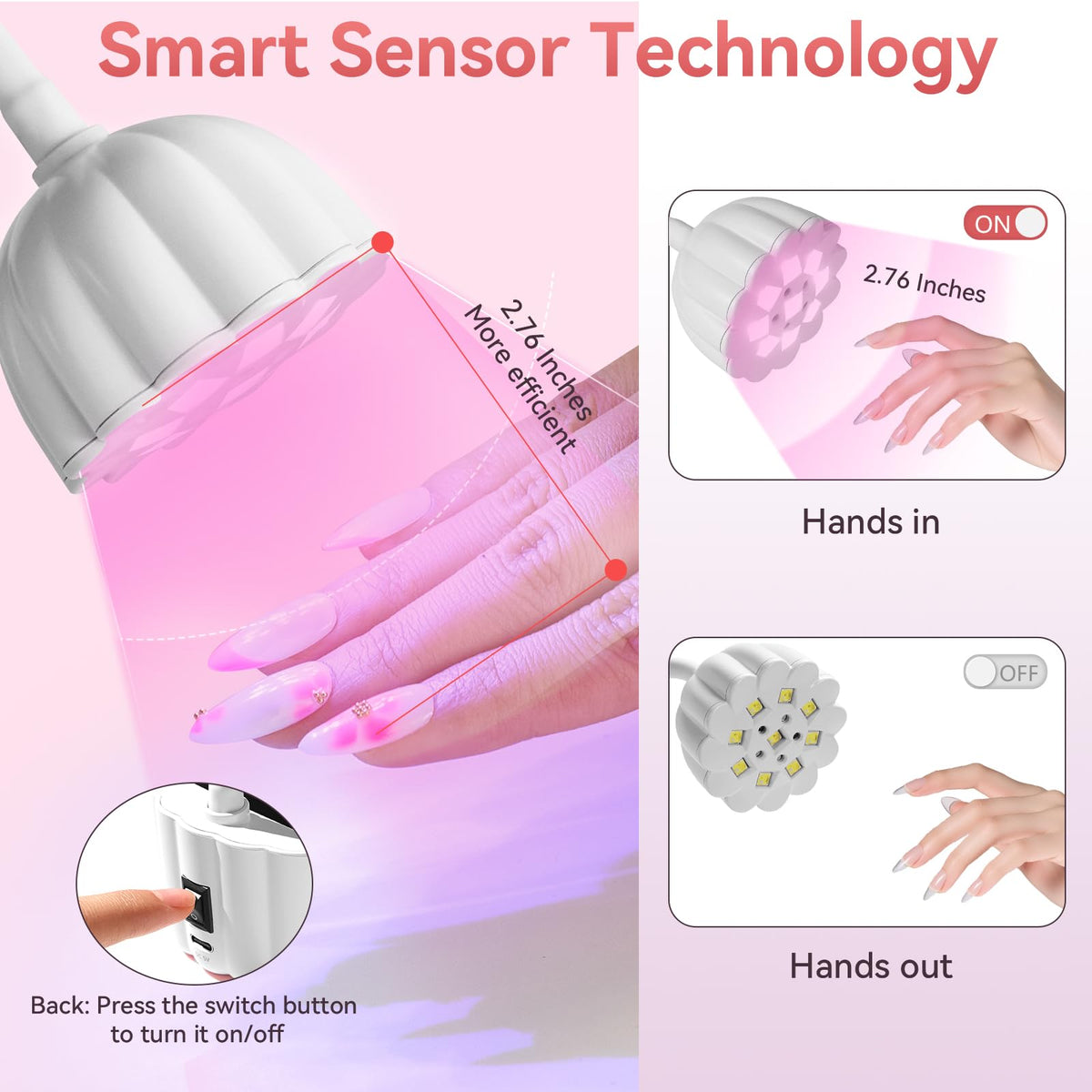 Makartt Cordless Gooseneck UV Nail Lamp for Gel-X Nails, Flash Cure