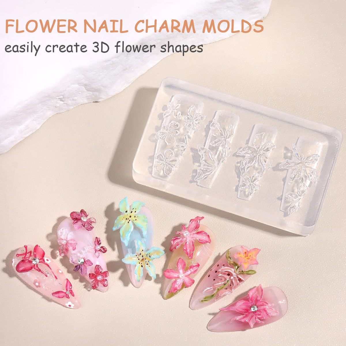 3D Nail Sculpting Gel Kit, Clear & Black Solid Builder Gel