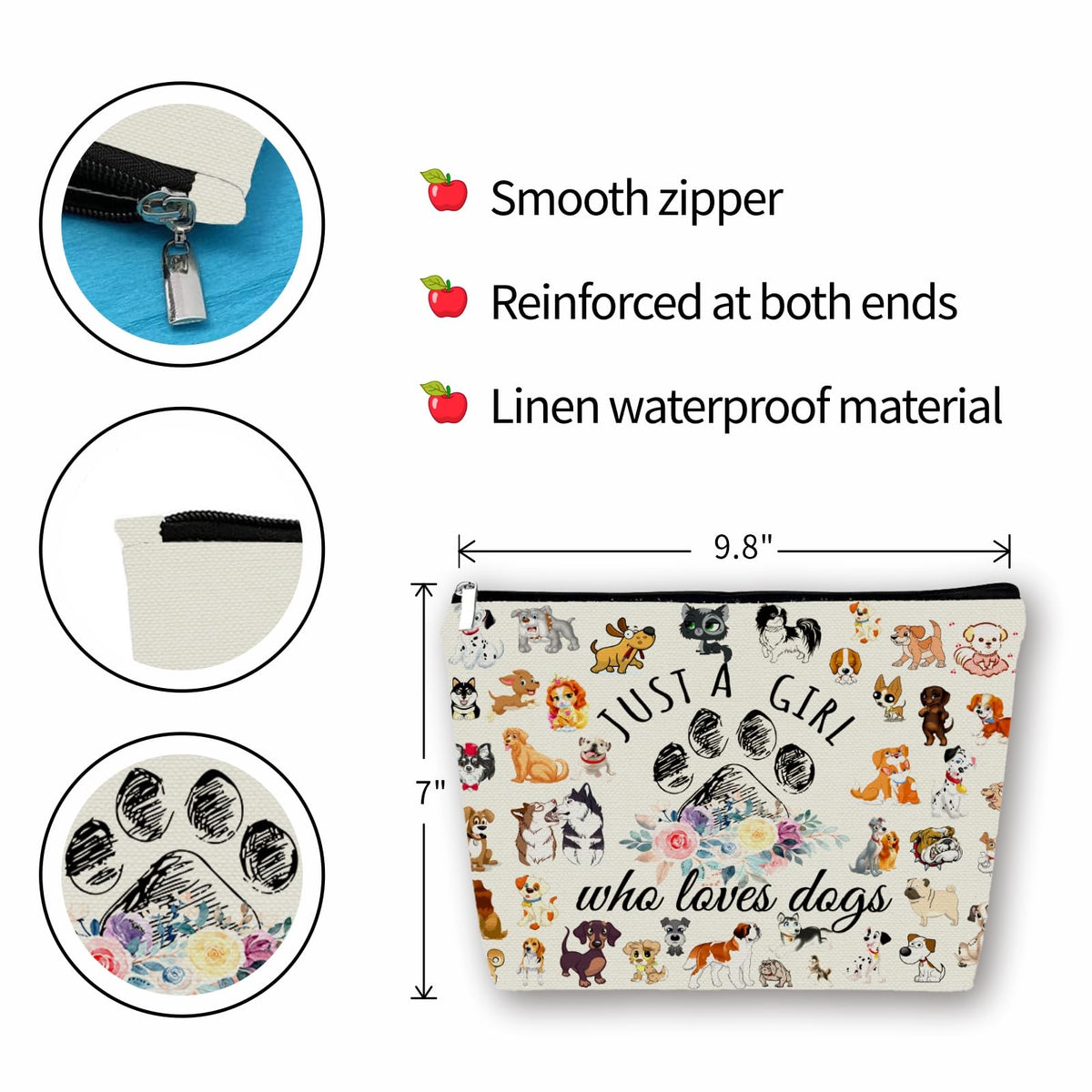 Bohemian Cat Mom Makeup Bag For Women & Teen Girl Cat Lover Gifts. Cute Boho Cats Themed Cosmetic & Toiletry Organizer Pouch For Daughters, Sisters, Friends.Ideal Gift For Travel, Christmas.