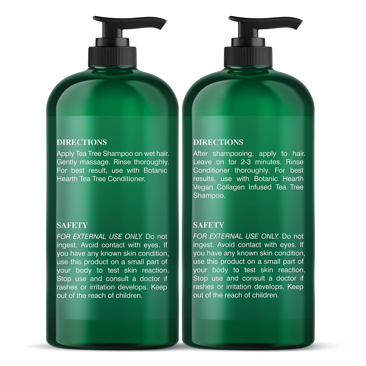 Botanic Hearth Tea Tree Shampoo And Conditioner Set - 16 Fl oz Each