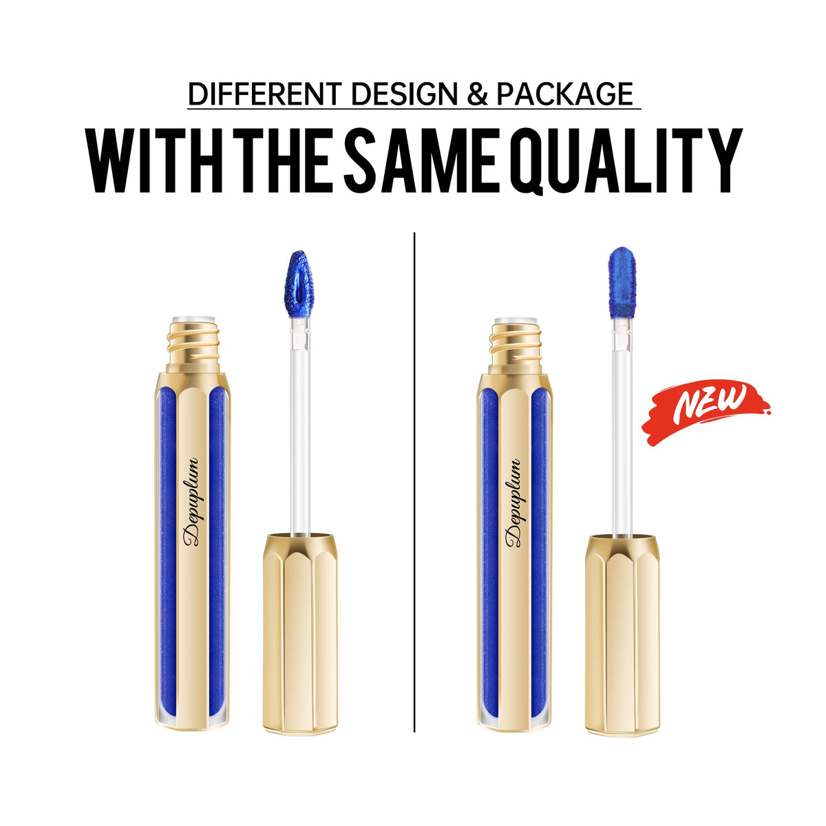 Depuplum Purple Lipsticks for Women Metallic Glitter Lipstick Long Lasting