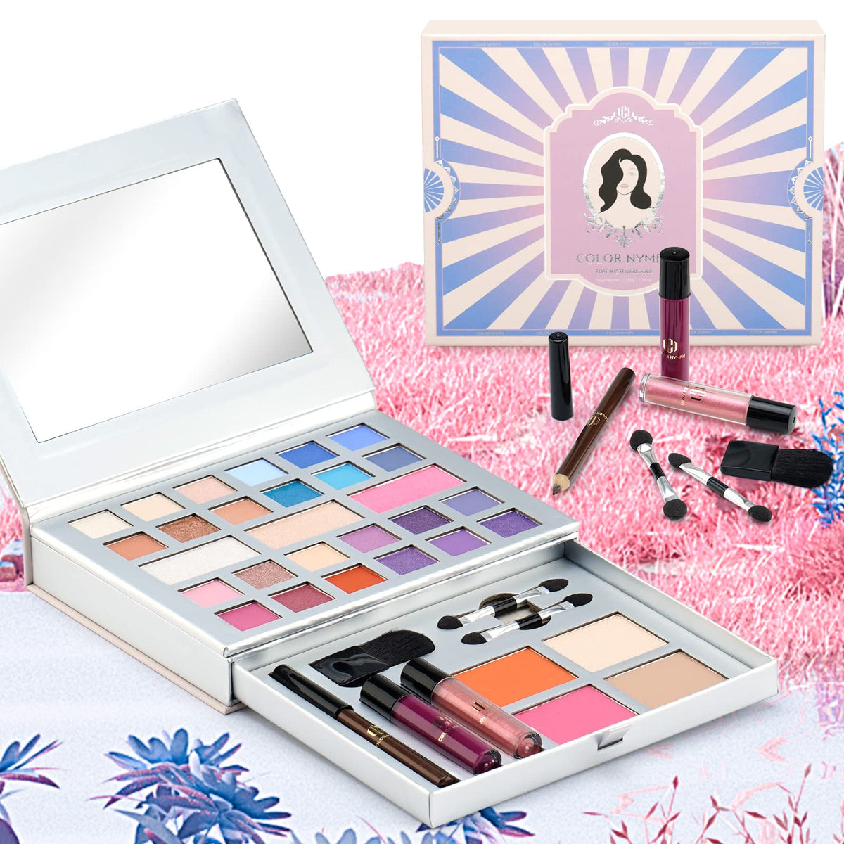 Color Nymph Makeup Kit for Teens Girls Beginners Travel Make up Set Green
