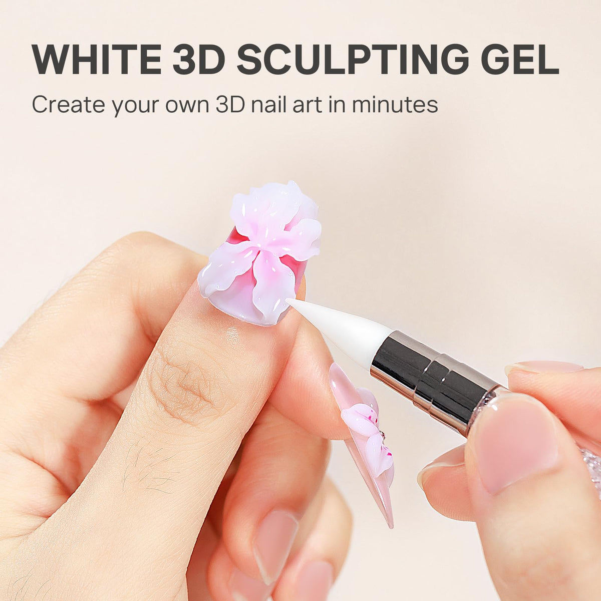 MIZHSE 3D Nail Scupting Gel for Nail Art, 6PCS Neon Colors Non-sticky