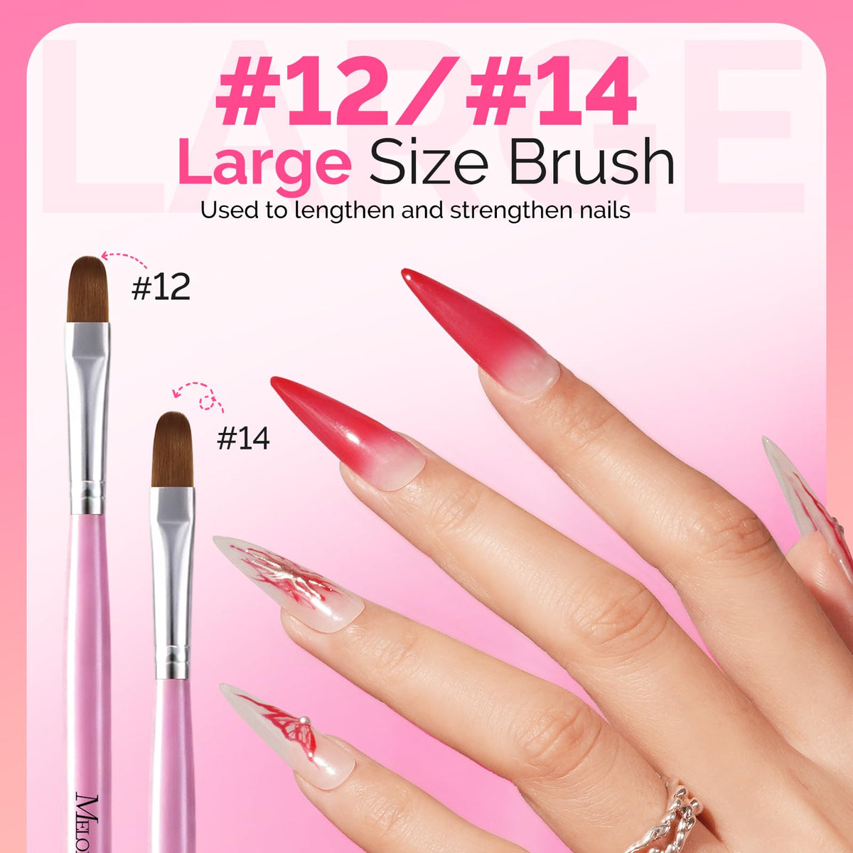 MelodySusie Nail Art Brushes Set, 6pcs Nail Art Design Pen Painting Tools