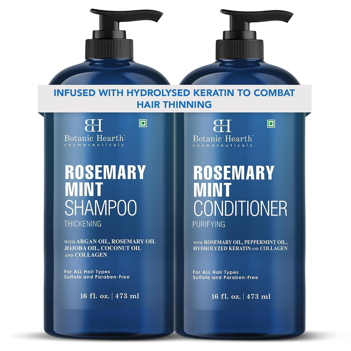 Botanic Hearth Tea Tree Shampoo And Conditioner Set - 16 Fl oz Each