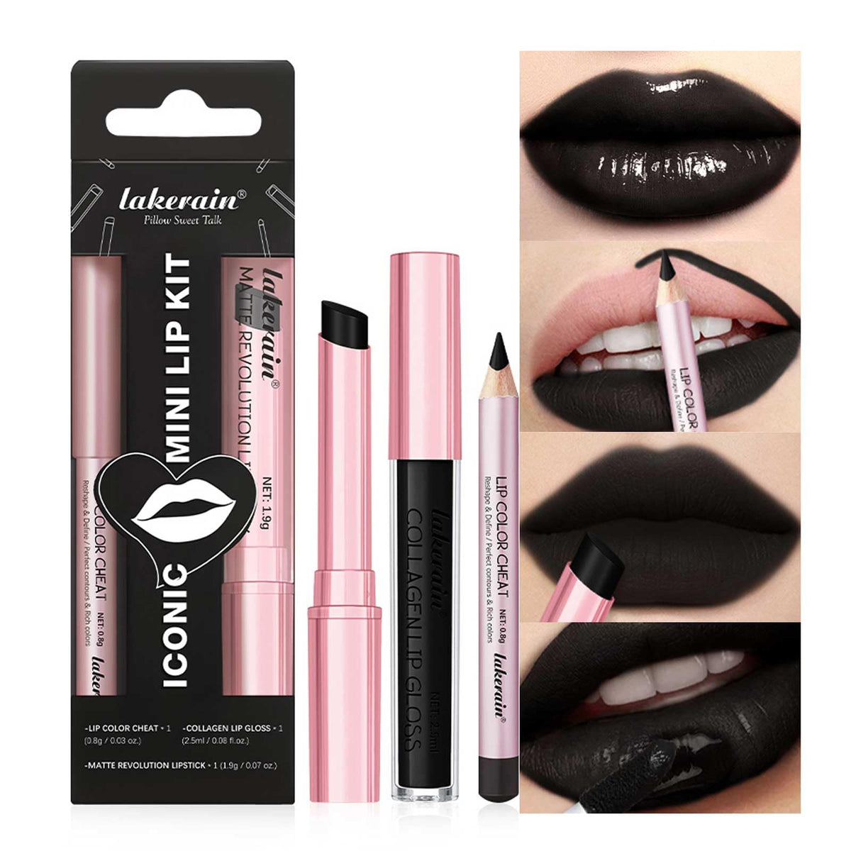 12Pcs Matte Liquid Lipstick and Lip Liner Set, Lip Makeup Combo (Set A)