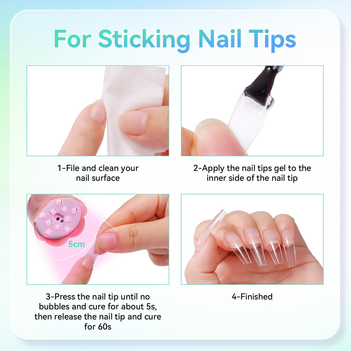 Makartt Cordless Gooseneck UV Nail Lamp for Gel-X Nails, Home DIY Use