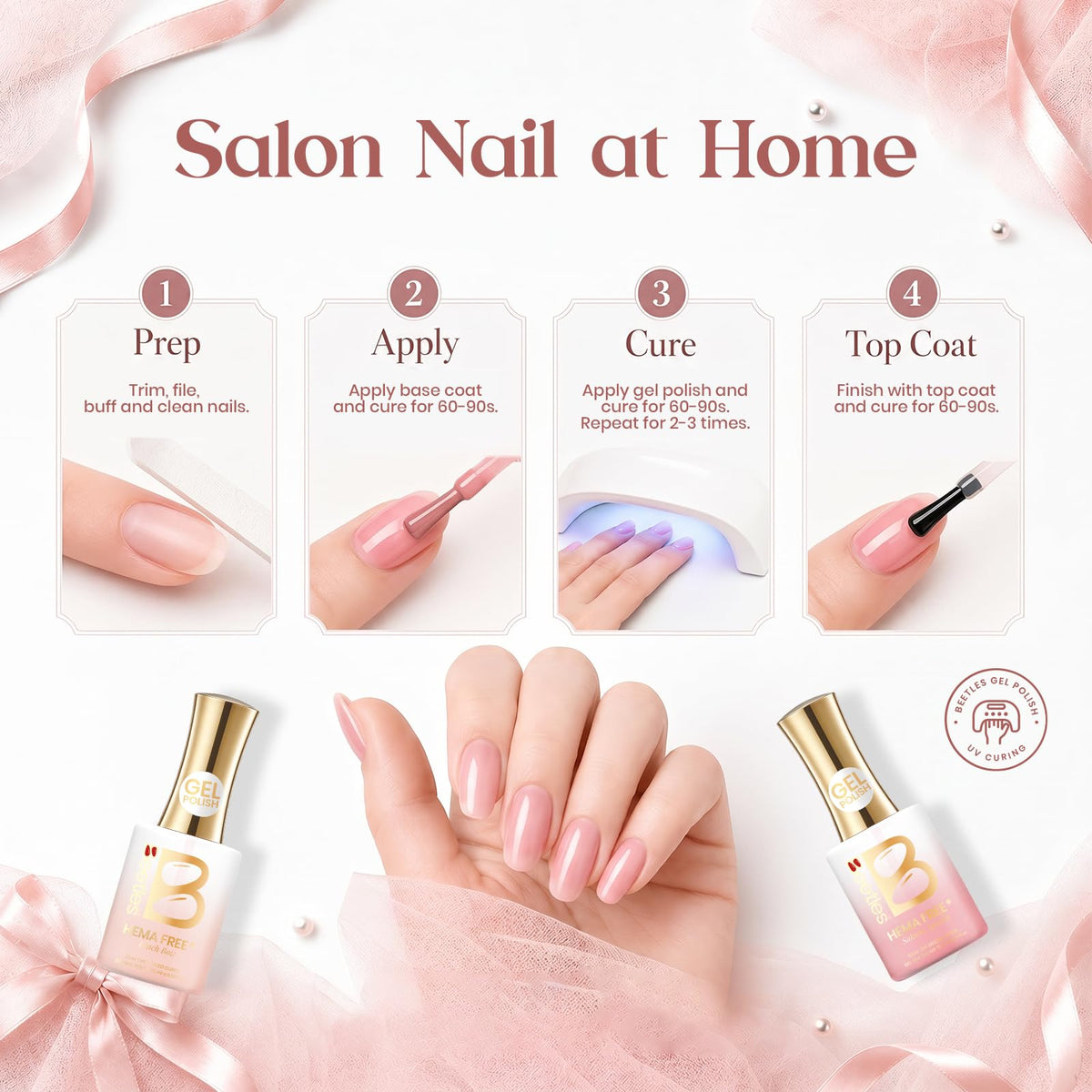 Beetles Fall Gel Nail Polish Set, 20 Colors Orange Yellow Brown