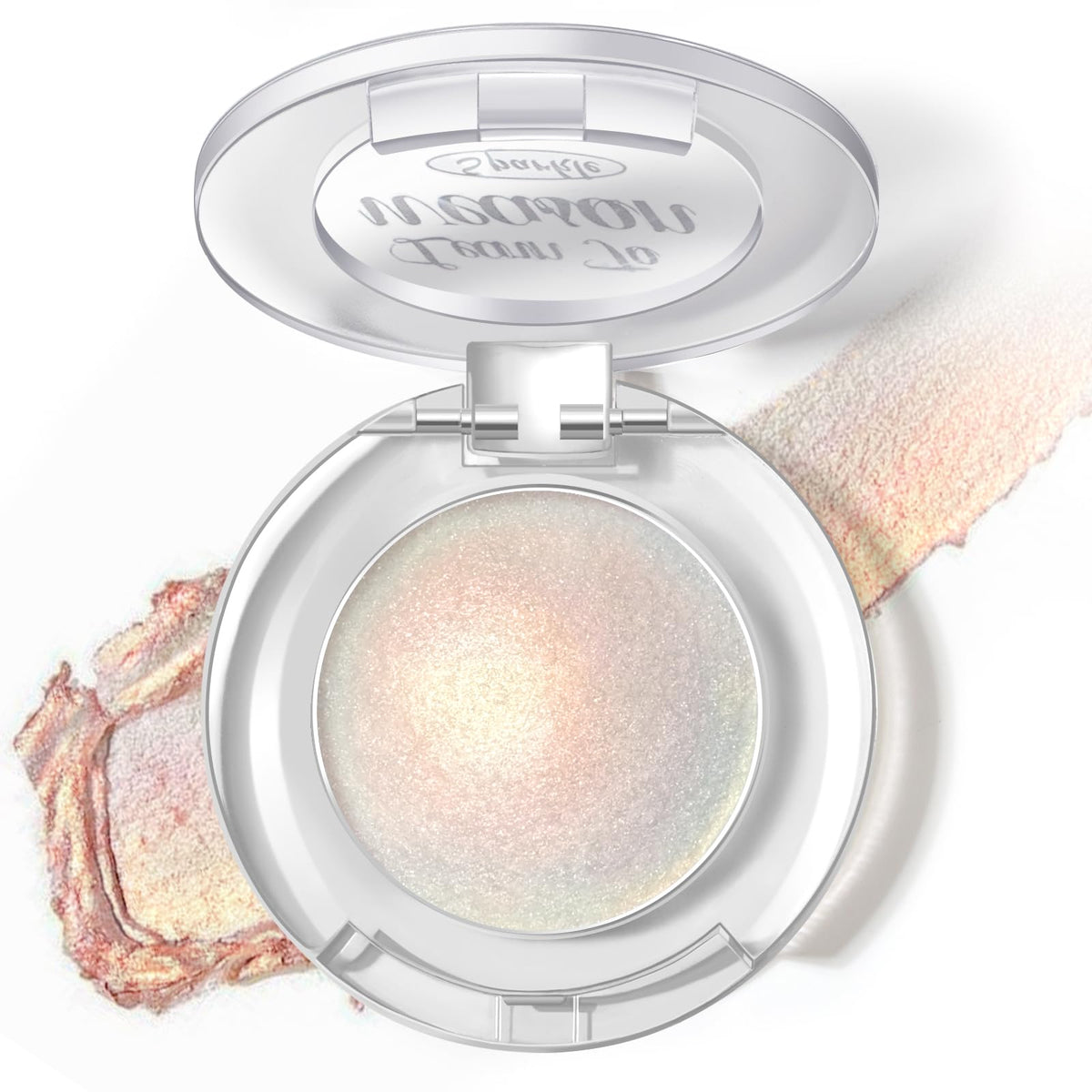 HOSAILY Holographic Duochrome Blue Glitter Eyeshadow, Color Shift Metallic Shimmer Eyeshadow Palette, Chameleon Sparkle Inner Corner Eye Highlighter, Iridescent Eye Shadow Palette Fairy Makeup#04