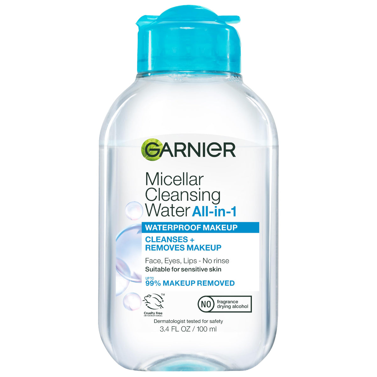 Garnier SkinActive Micellar Water For Waterproof Makeup, Facial Cleanser & Makeup Remover, 13.5 Fl Oz (400mL), 1 Count (Packaging May Vary)