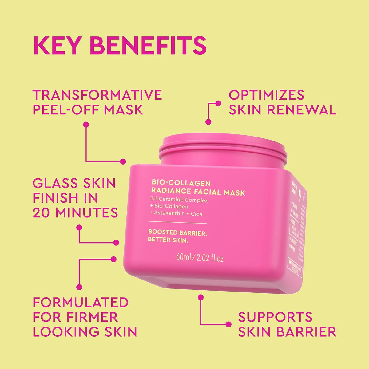 BYOMA Collagen Face Mask - Bio-Collagen Peel-Off Mask for Glass Skin
