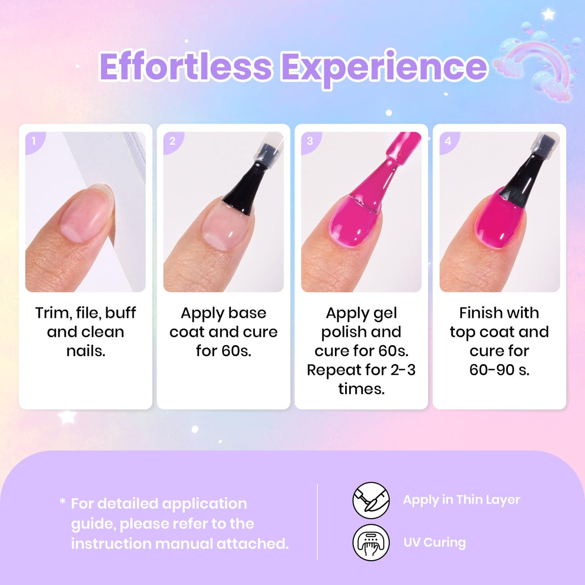 Beetles Cat Eye Gel Nail Polish Set, 36 Colors Magnetic Fall Gel Polish Kit