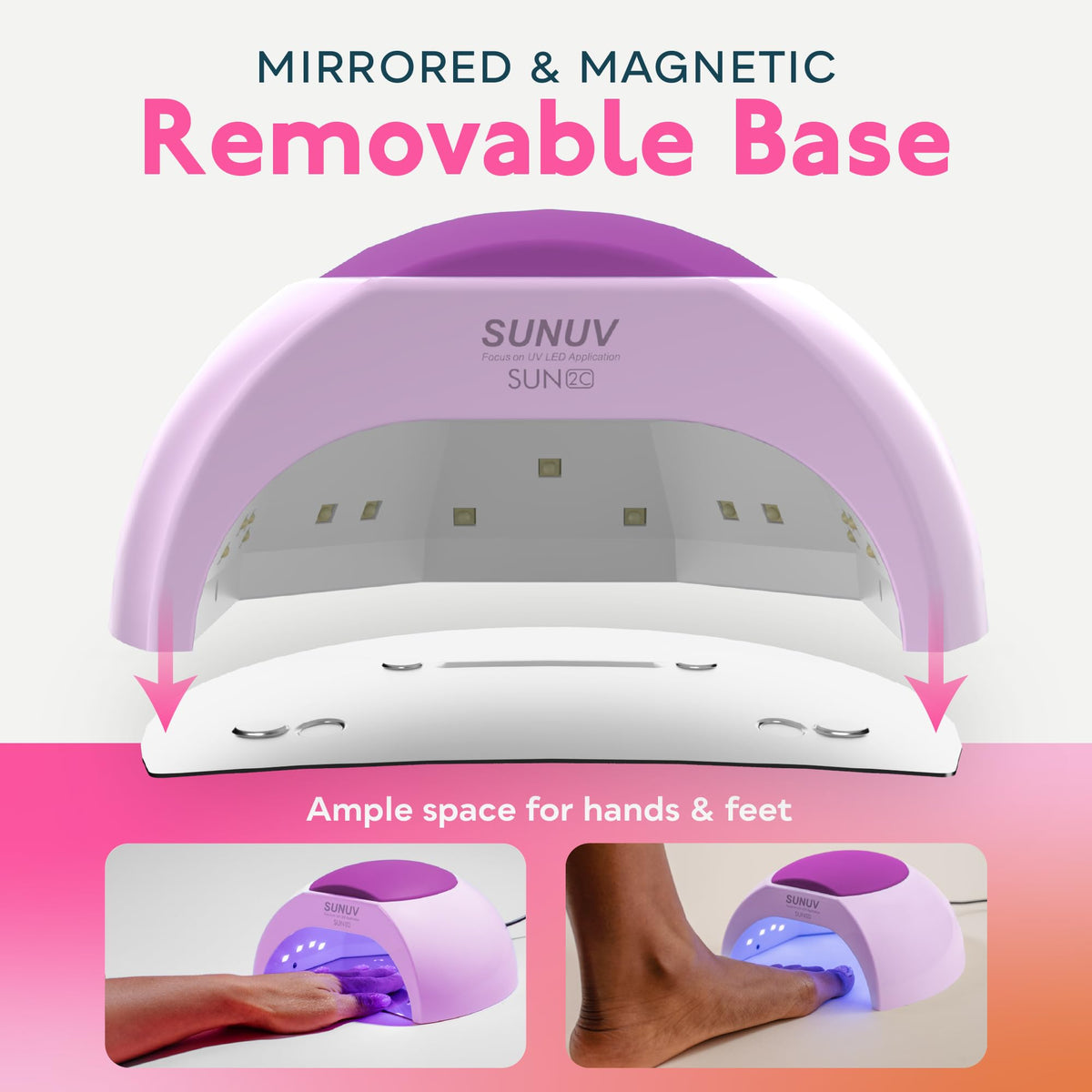 SUNUV UV Light for Gel Nail, Professional UV LED Nail Lamp SUN2C Rose