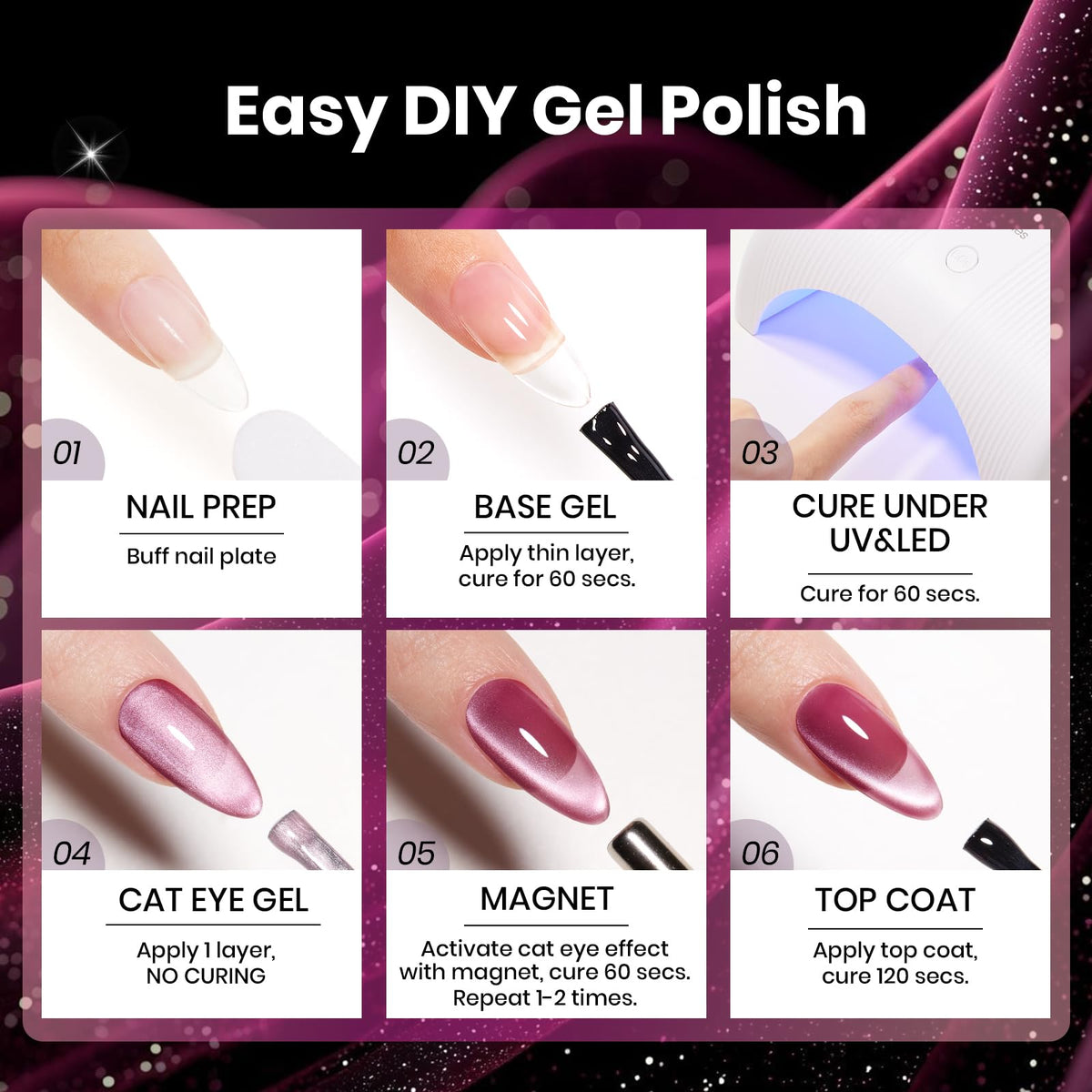 Beetles Fall Gel Nail Polish Set, 23Pcs Brown Burgundy Red Nude Pink