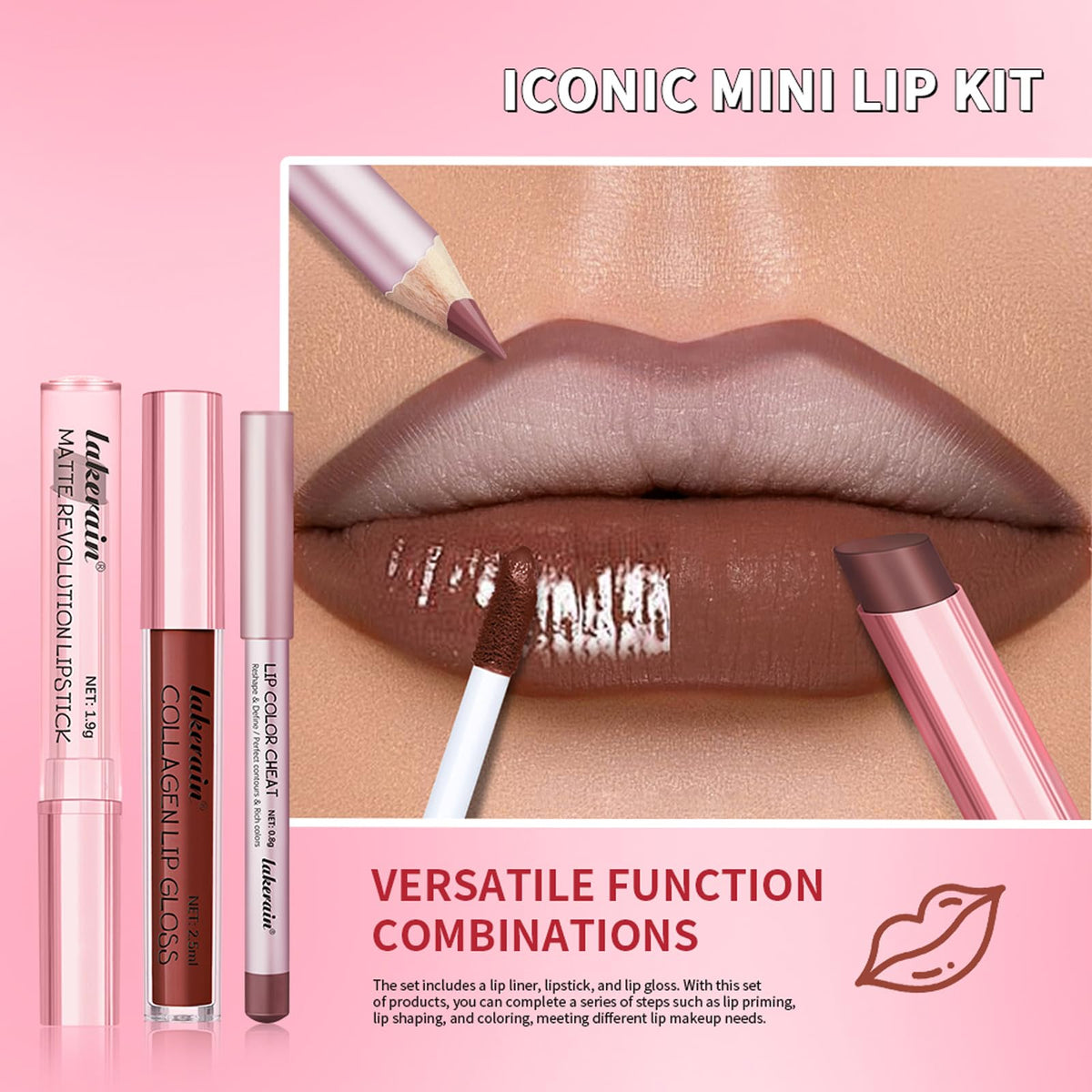 12Pcs Matte Liquid Lipstick and Lip Liner Set, Lip Makeup Combo (Set A)