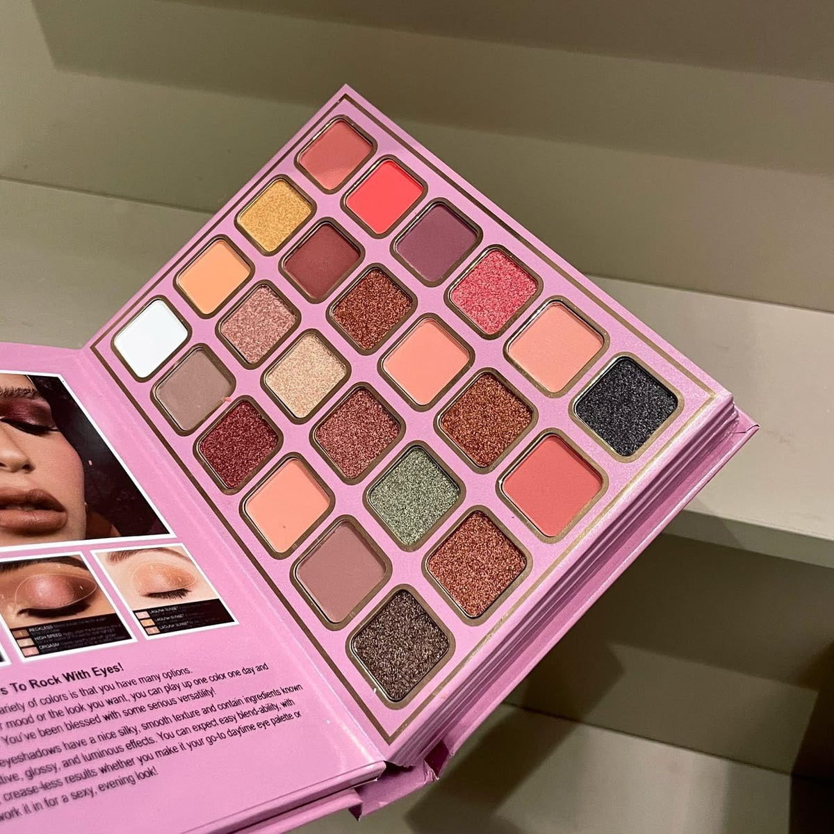 Hero Range 78-Color Professional Makeup Palette Book, Multi-Color Eyeshadow, Highlighter, Blush, Lipstick Set, Portable Travel All-in-One Collection with Glitter, Matte, Pearl Finishes