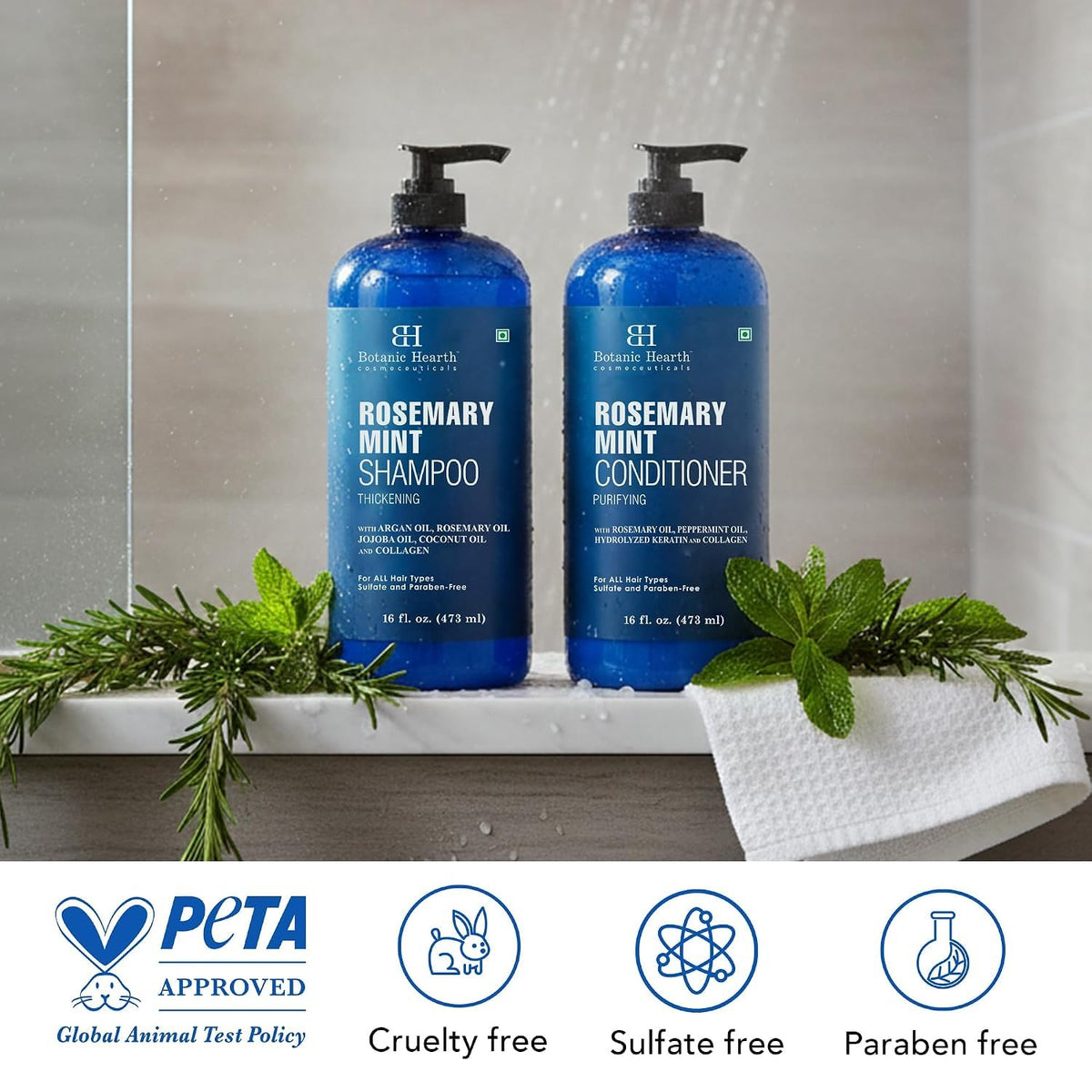 Botanic Hearth Tea Tree Shampoo And Conditioner Set - 16 Fl oz Each