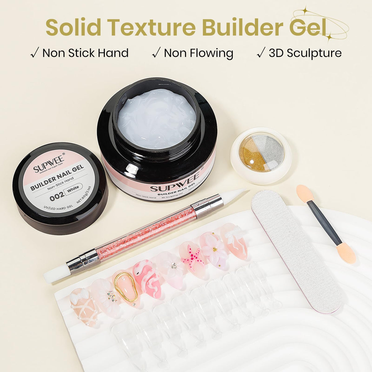 3D Gel for Nail Art, Clear 3d Sculpting Gel for Nail Art