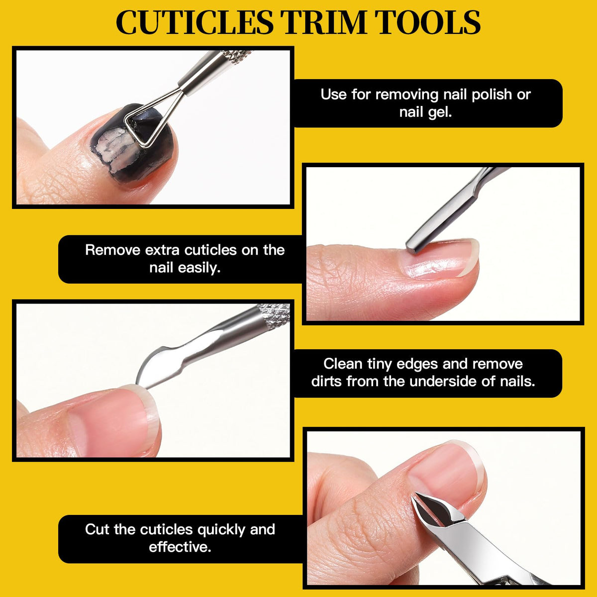 FANDAMEI Nail Care Kit, Nail Files 100/180, Nail Buffer Block, Cuticle Nippers, Cuticle Trimmer, Cuticle Pusher, Nail Tools, Nail Kit, Pedicure & Manicure Tools, Nail Prep Kit, Manicure Kit for Women