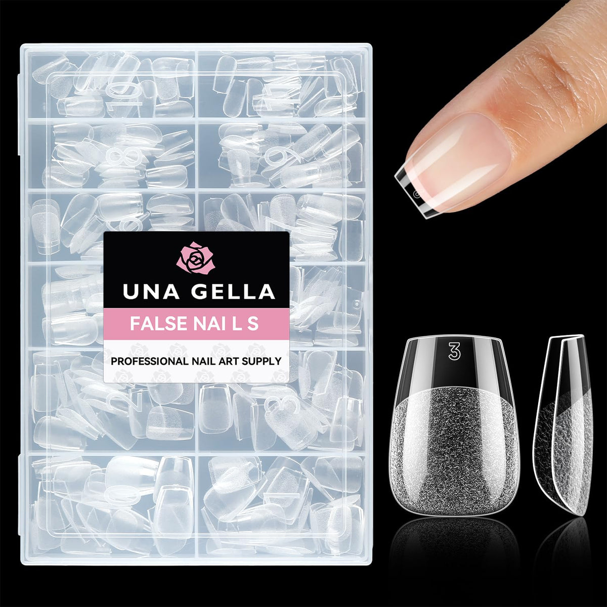 UNA GELLA Solid Nail Glue Super Strong for Press On Nails & Nail Tips 15g