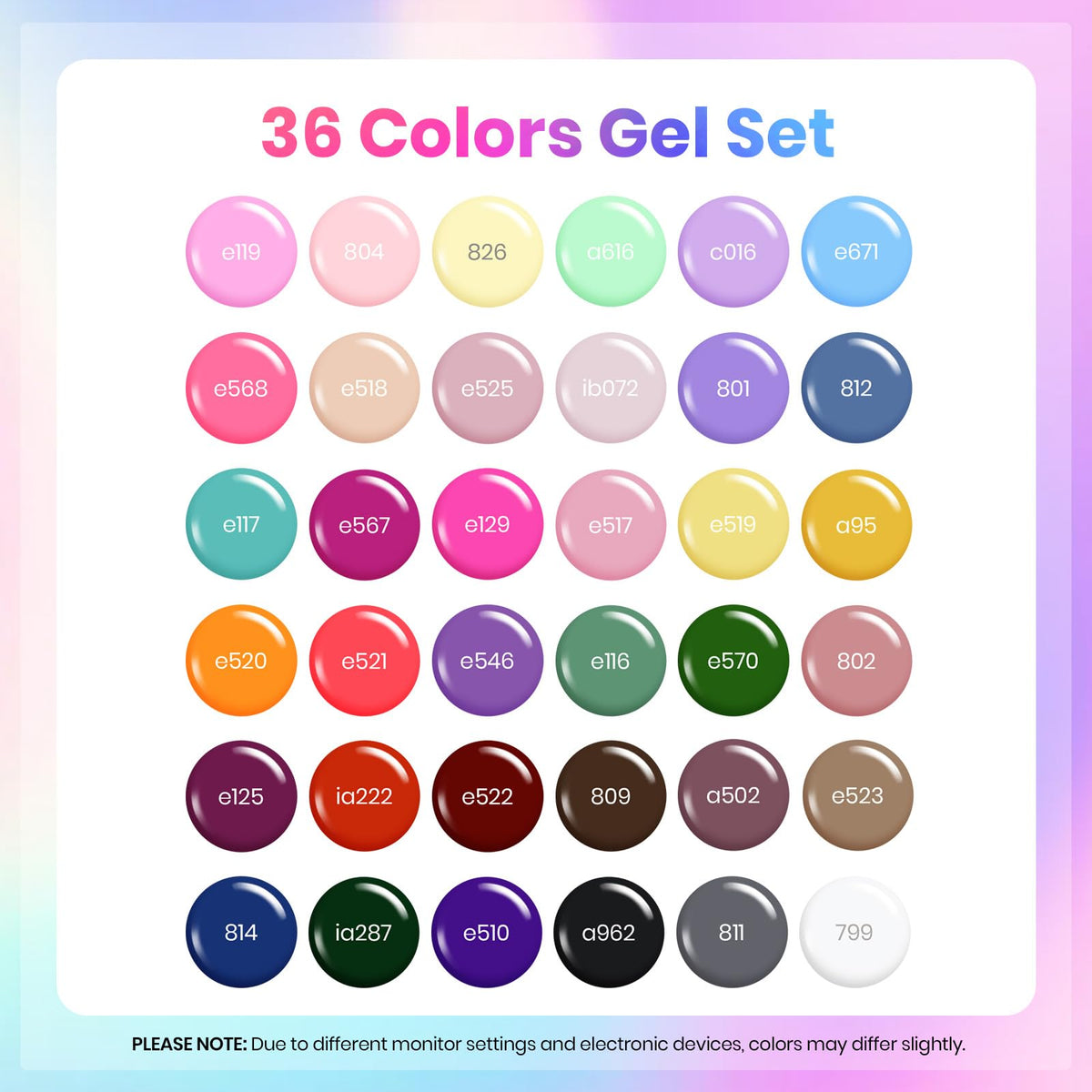Beetles Fall Gel Polish Set, Fingertip Palette Collection, 32 Colors