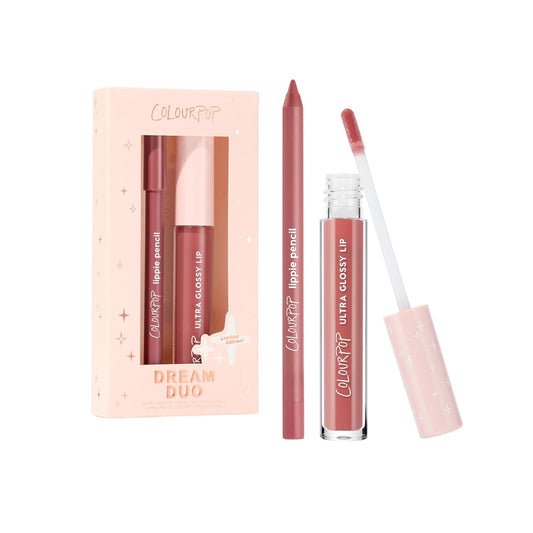 ColourPop Dream Duo Lip Kit - High-Pigment, Long-Lasting & Sharpenable Lip Liner and Lip Gloss with High-Impact Color - Includes Shades Five Stars & Pasadena (2 Count)