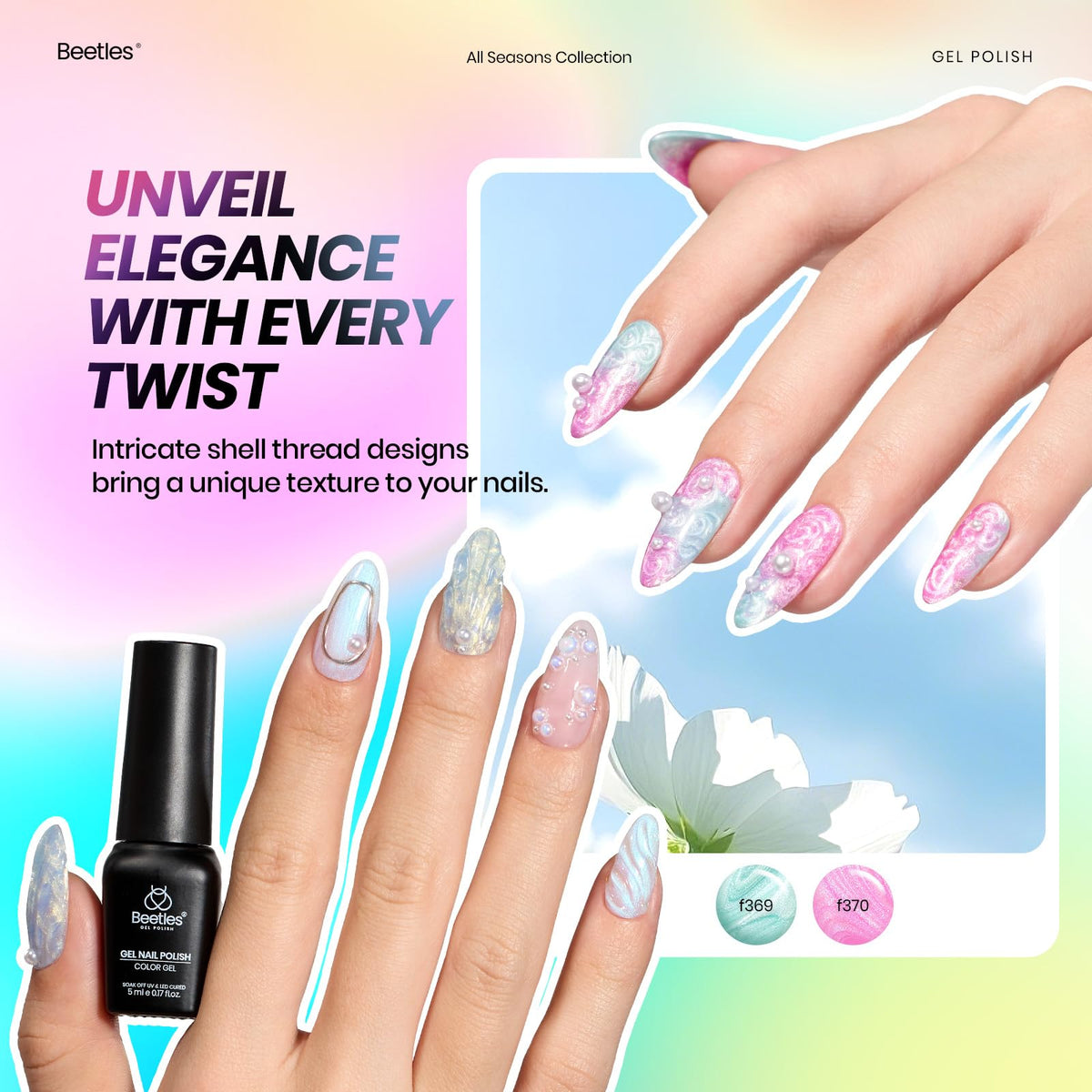 Beetles Cat Eye Gel Nail Polish Set, 36 Colors Magnetic Fall Gel Polish Kit