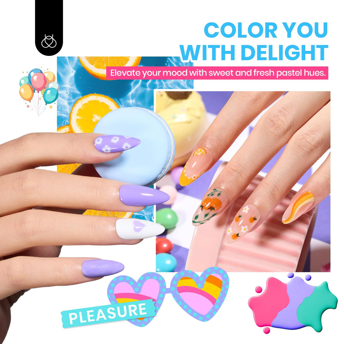 Beetles Fall Gel Nail Polish Set, 20 Colors Orange Yellow Brown