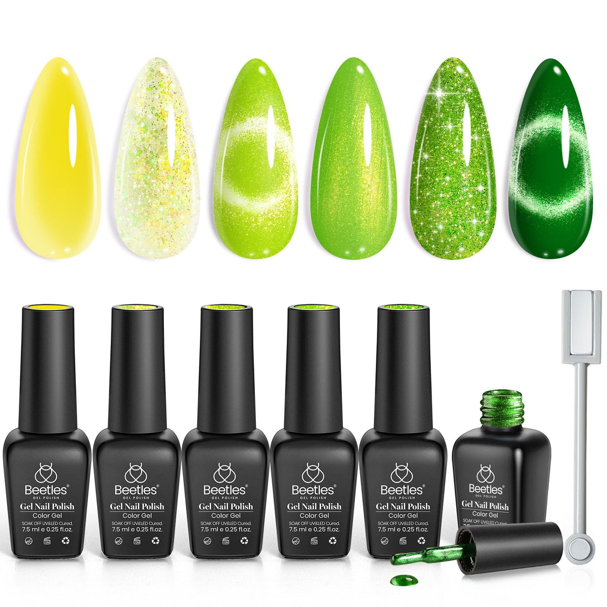 beetles Gel Polish Whispers of Love Jelly Gel Nail Polish Set, 6 Colors