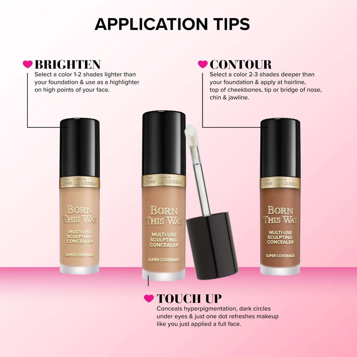 Too Faced Born This Way Super Coverage Multi-Use Concealer | Full-Coverage Hydrating Concealer for Dark Circles & Blemishes with Natural Finish | Hyaluronic Acid & Coconut Water