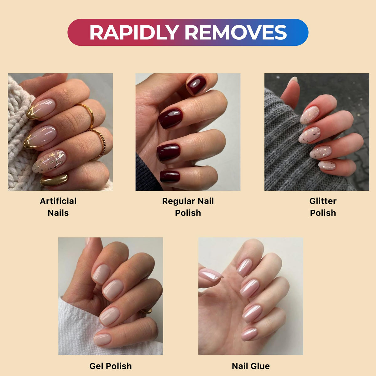 100% Pure Acetone Nail Polish Remover | Professional Quality | Easy To Use | Rapidly Removes Natural, Gel, Acrylic, shellac, and Glitter Nails | 8 Fl oz
