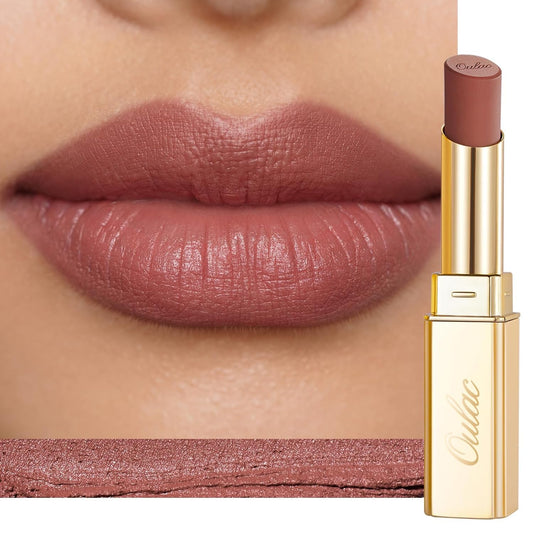 Oulac Red Matte Lipsticks for Women, Silky Velvet Matte Lipstick, Terracotta High Impact Lip Color, Soft Smooth Texture, Not Dry Lightweight Formula Infused with Vitamin E, RM06