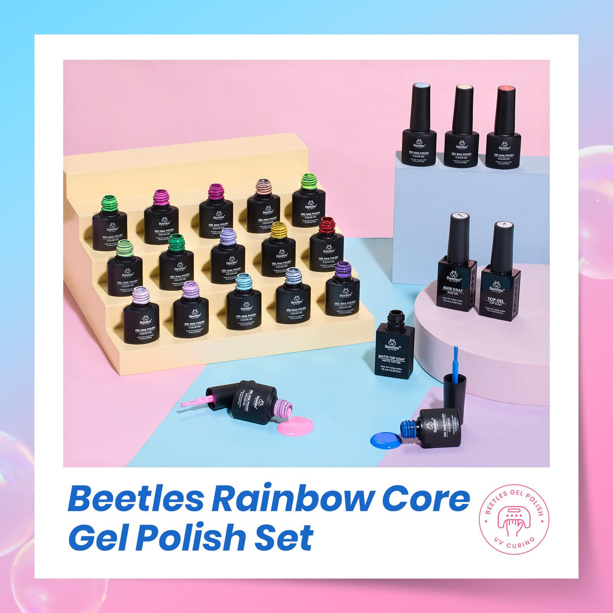 Beetles Cat Eye Gel Nail Polish Set, 36 Colors Magnetic Fall Gel Polish Kit