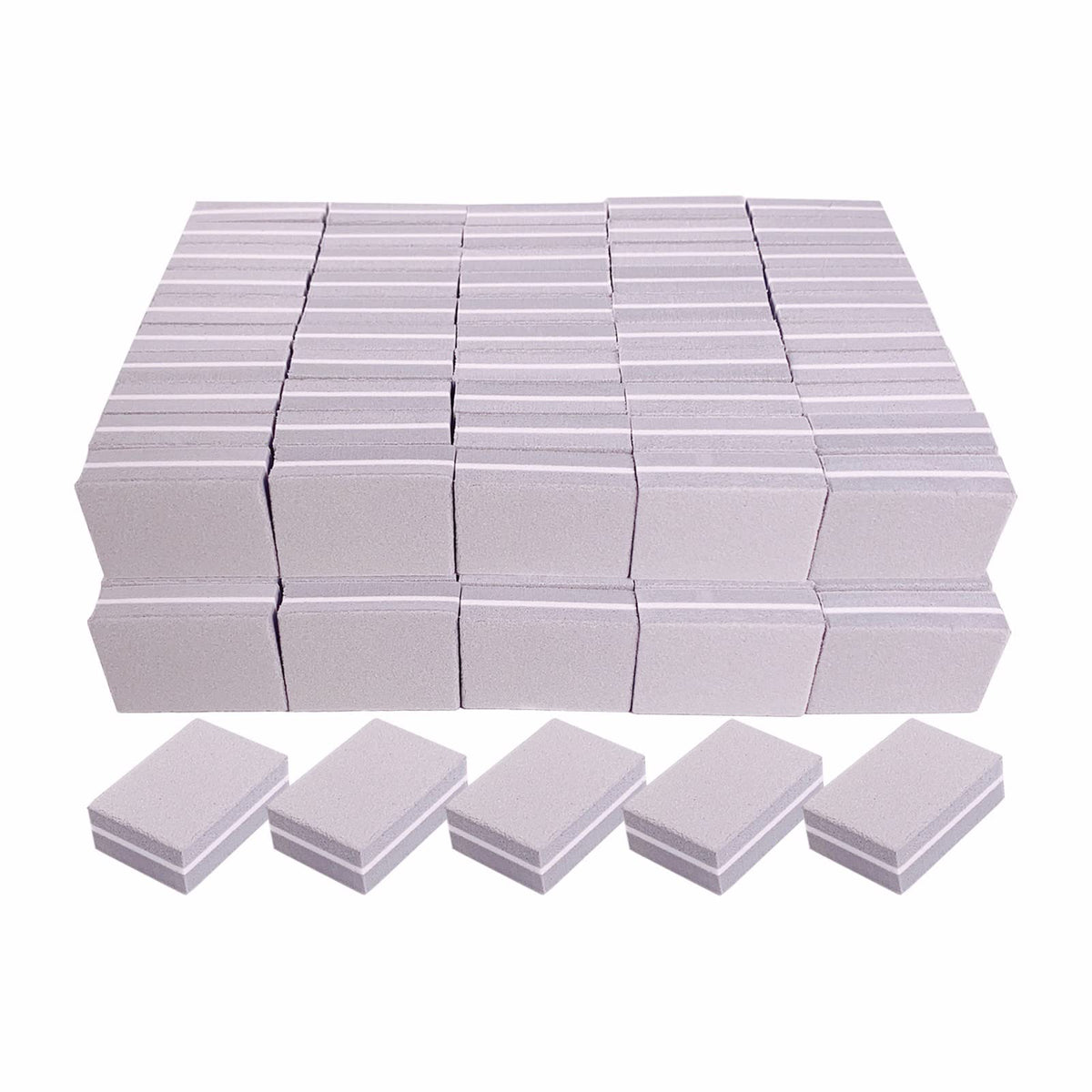 Nail Buffers (50 Pack), Mini Buffer Block Nail File for Acrylic Nails and Natural Nails, 100/180 Grit Nail Buffer Block Bulk Buffing Blocks for Nail Buff Professional Manicure File Blocks Set Pink