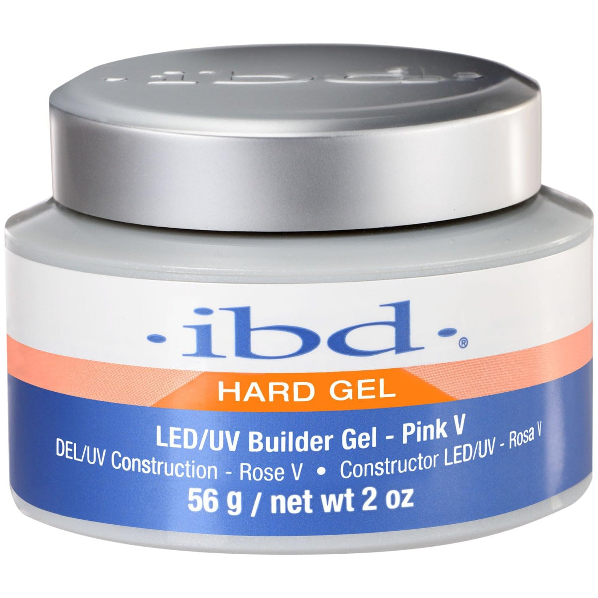 IBD Hard Gel LED/UV Builder Gel – Clear, Nail Extension & Overlay Gels, Strong Acrylic Finish, Professional Quality, 2 oz, 1 Pack
