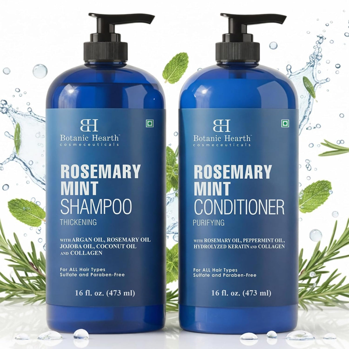 Botanic Hearth Tea Tree Shampoo And Conditioner Set - 16 Fl oz Each