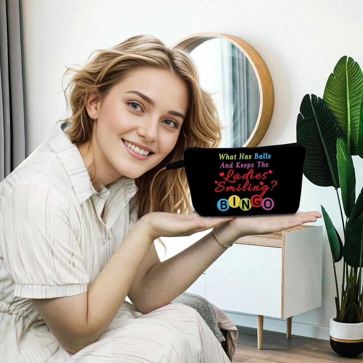 Funny Quote Print Small Cosmetic Bag -1