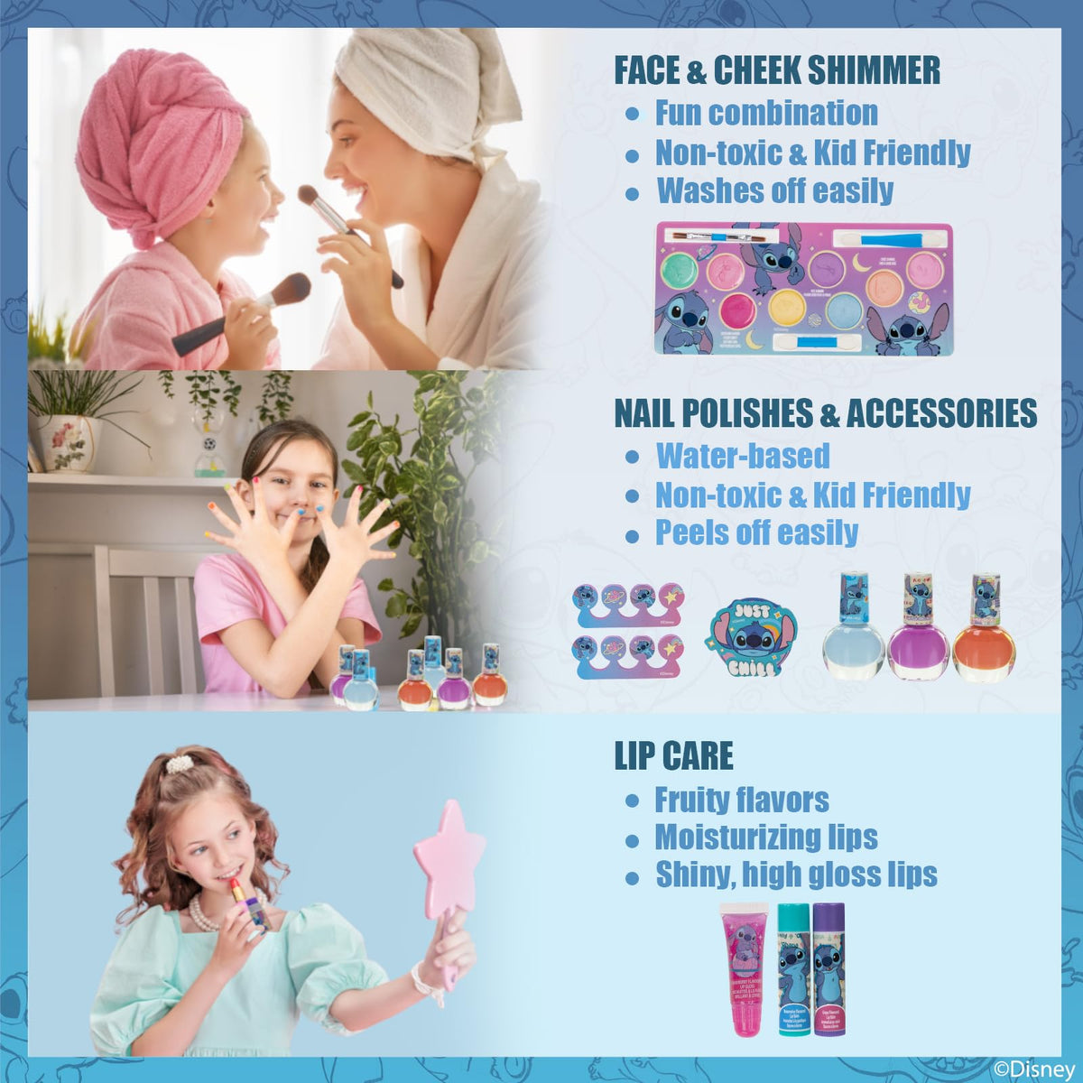 Hello Kitty Train Case Beauty Set with Washable Makeup, Ages 3+