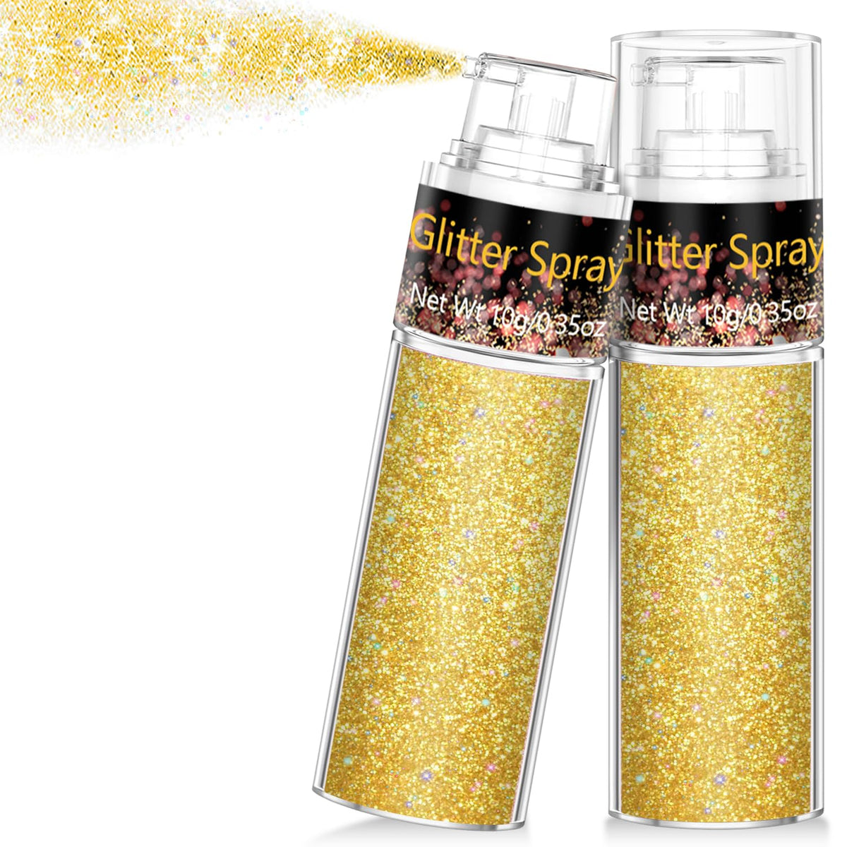 Scarman Hair and Body Glitter Spray, 1PC Glint-Rainbow Hairspray Powder