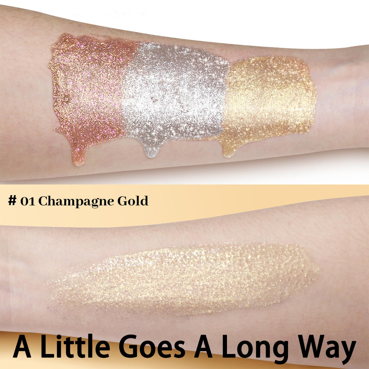 UCANBE Body Glitter Drops, Hydrating Shimmer for Face Glow